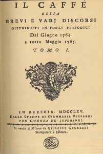 Frontespizio della rivista Il Caffè